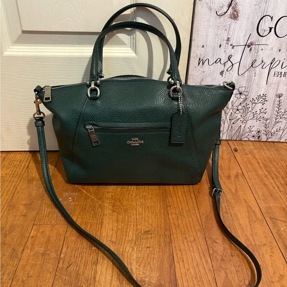 Coach Green Leather Purse - Picture 2 of 11